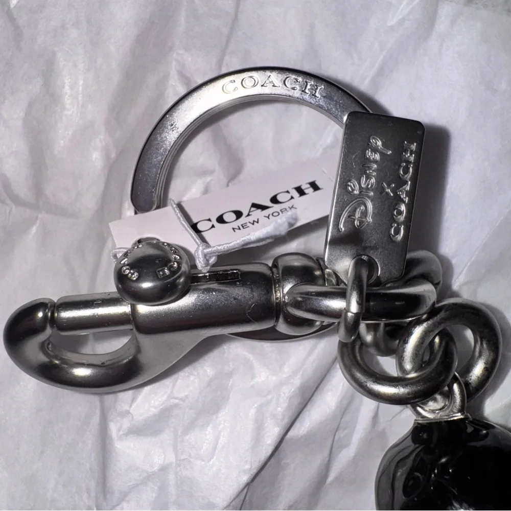 Coach Disney Princess Snow White Bear Keychain bag-charm Silver - NWT